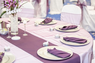 Purple wedding table
